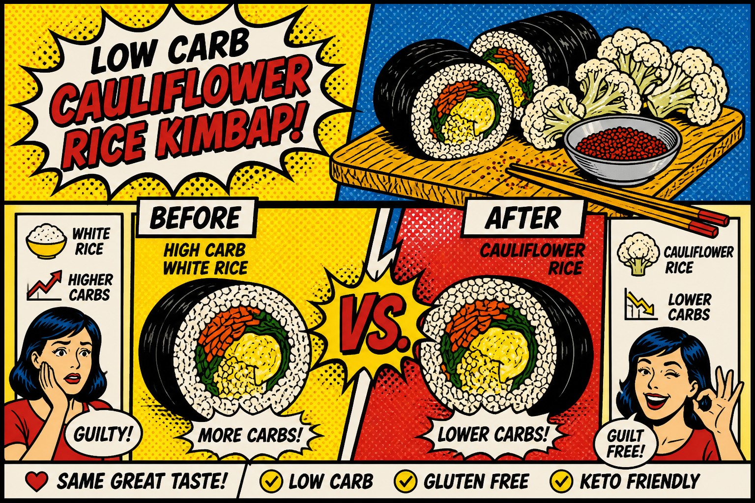 Low-Carb Kimbap: Cauliflower Method That Actually Holds